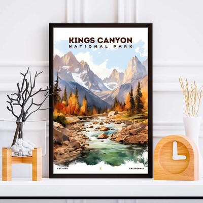 Kings Canyon National Park Poster, Travel Art, Office Poster, Home Decor | S8 - image5